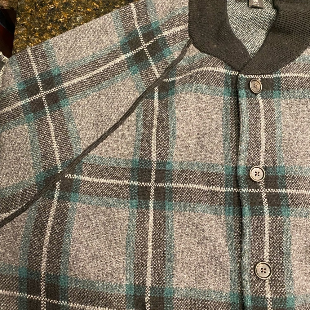 Italian yarn  wool nylon blend sweater jacket